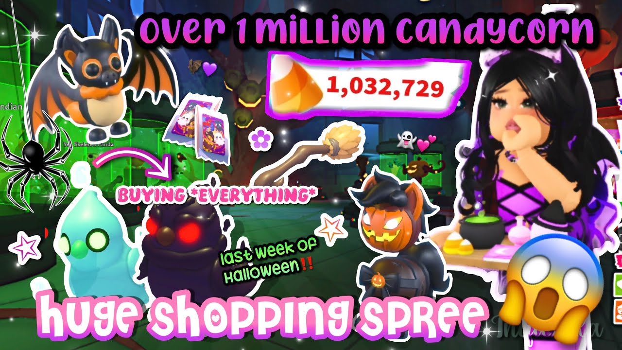 MEGA🤩HALLOWEEN SHOPPING SPREE🤑IN ADOPT ME *one+ million candycorn spent*