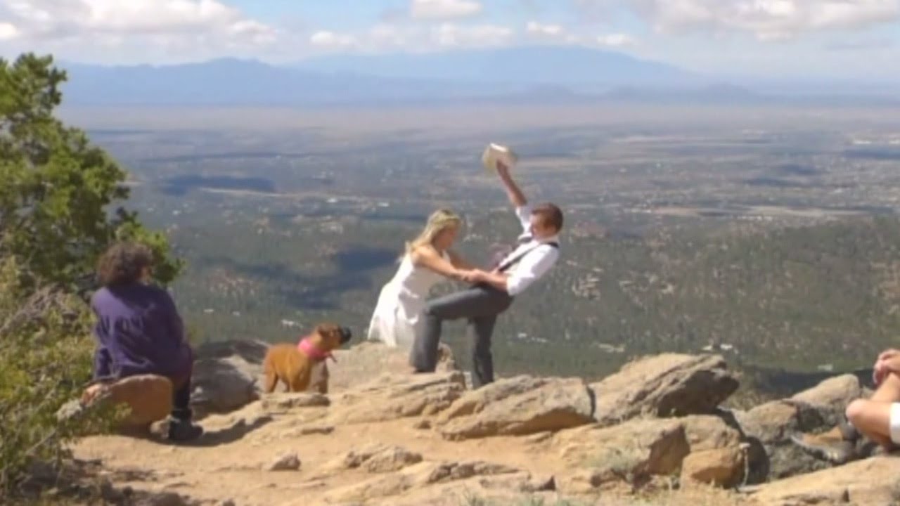 Wife saves NM husband from falling off cliff