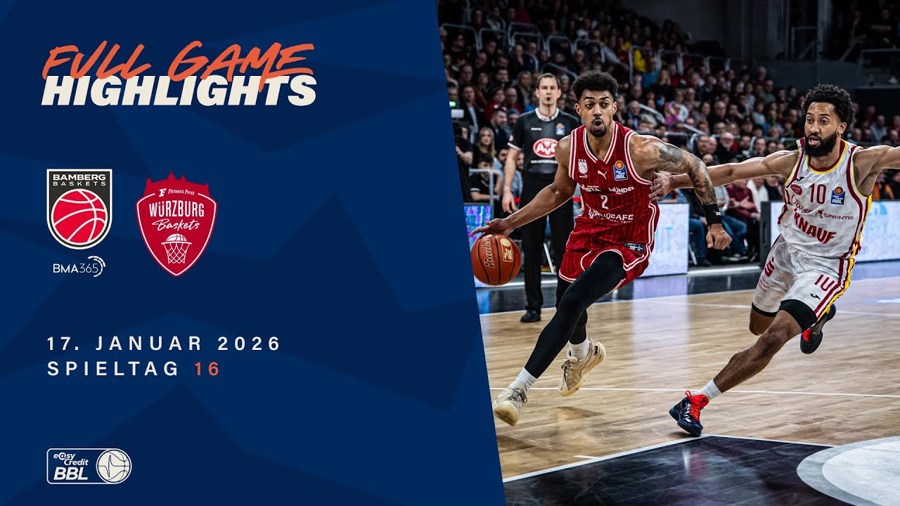 BMA365 Bamberg Baskets vs. Fitness First Würzburg Baskets - Full Game Highlights - Spieltag 16, 25/2