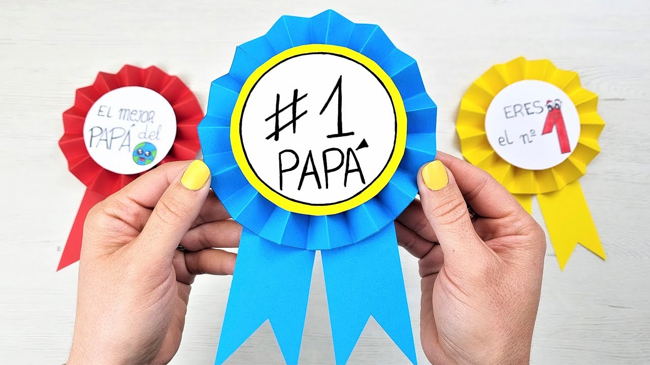 🥇 Cómo hacer una medalla casera y fácil de papel para el día del Padre