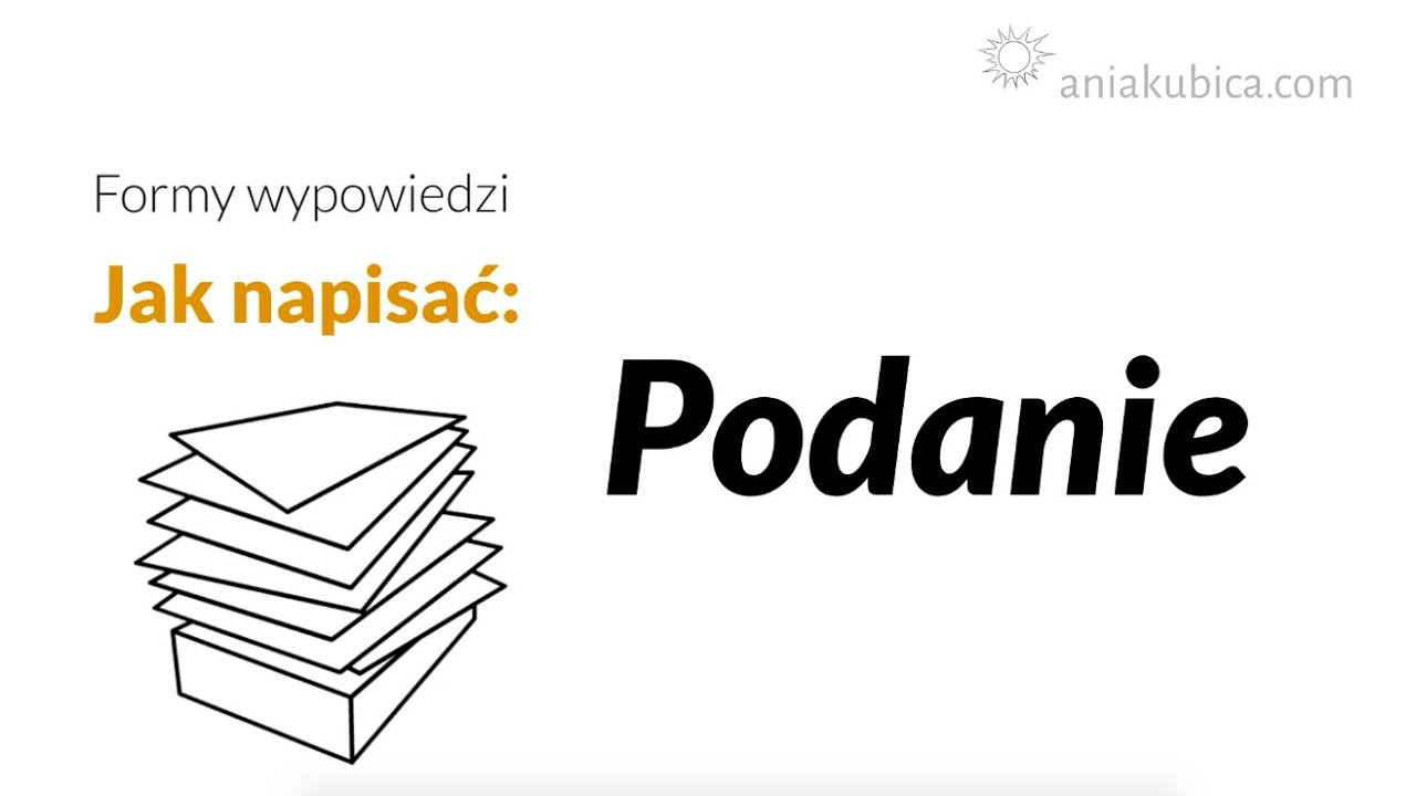 Podanie (z przykładami)