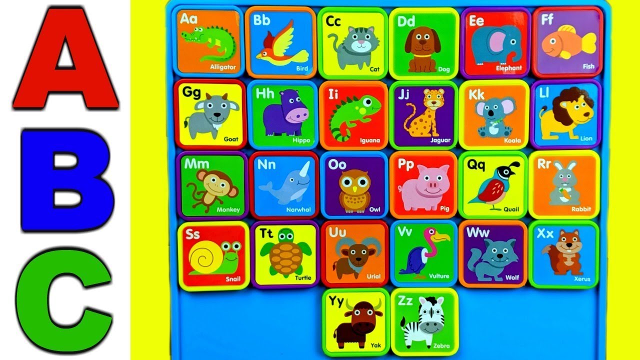 Learn ABC Alphabet!  Learn ABC’s and Animals with Fun Alphabet Magnets!  Learning Video For Toddlers