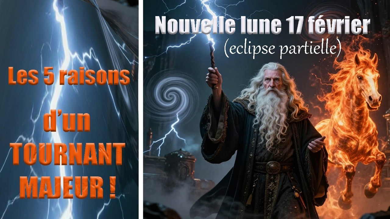 NOUVELLE LUNE 17 FEVRIER (eclipse) - Les 5 raisons d'un tournant majeur !!