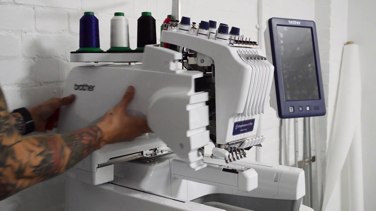 Brother PR Series Adjusting needle threader left to right