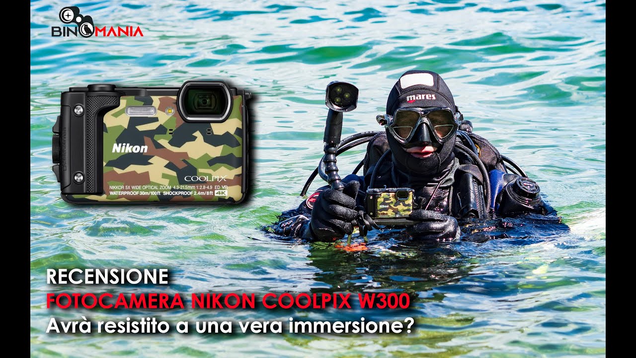 Fotocamera subacquea Nikon Coolpix W300. Avrà resistito a una 