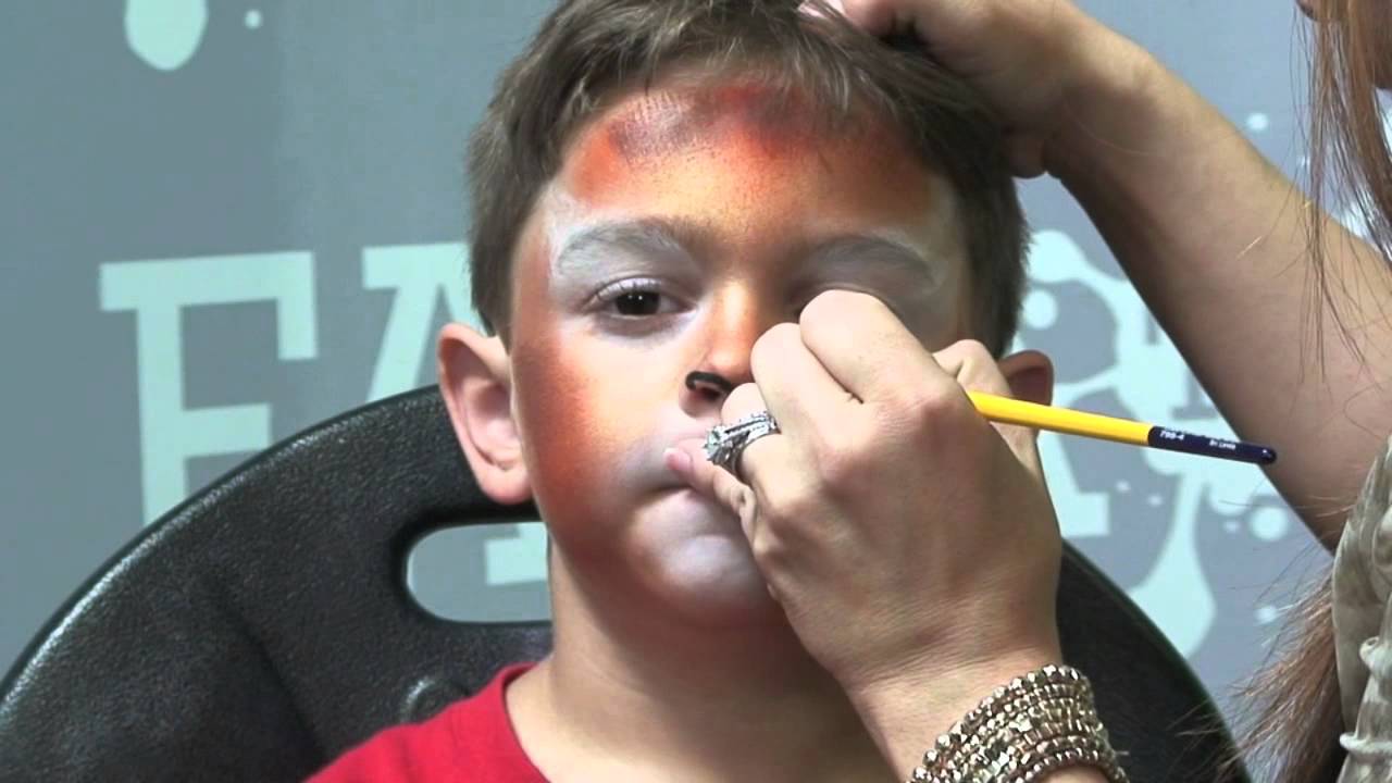 Friendly Lion Face Painting