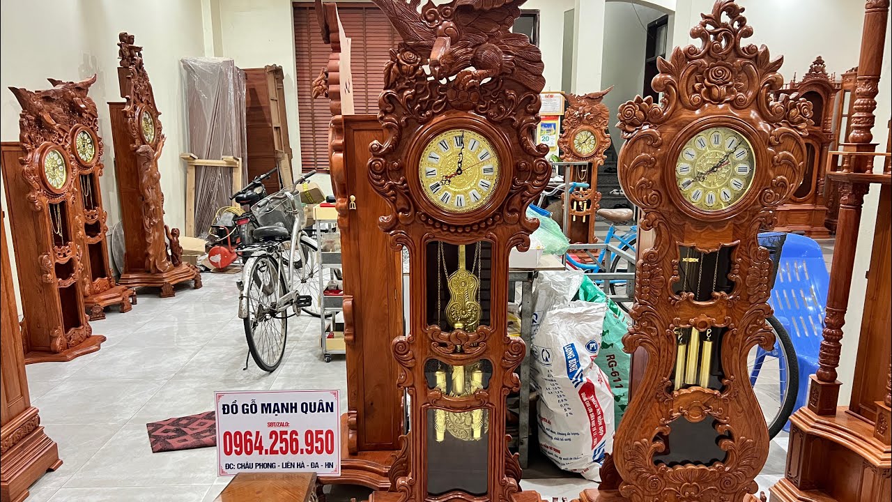 Giao Ngay a Khách ở Gia Lâm : Đồng Hồ Chim Đại Bàng - Gỗ Hương Đá - Lắp PK Đồng Sáng