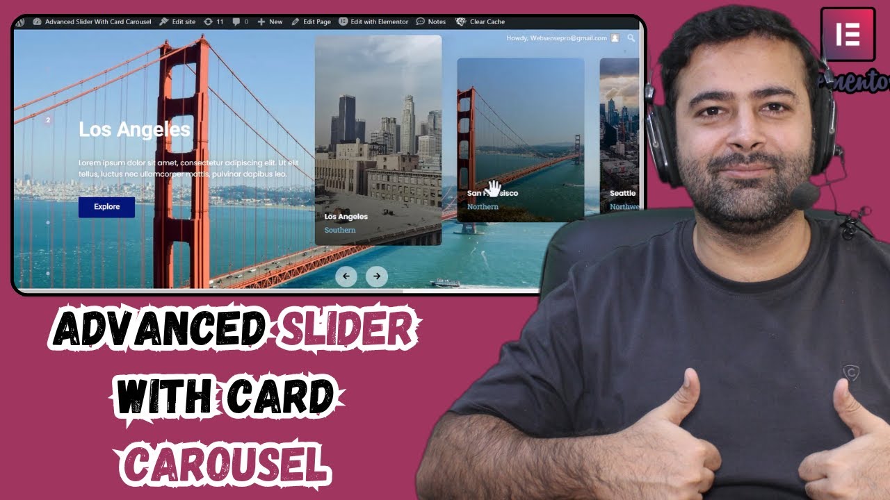 How To Add Elementor Advanced Slider with [Card Carousel] - WordPress Custom Slider Design