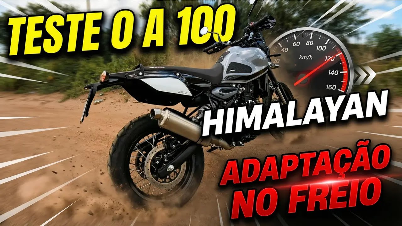 Himalayan 450 0 a 100 km/h + Adaptação no Freio | Teste Real na Estrada
