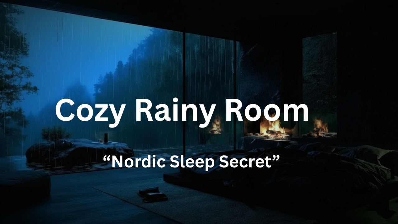 Rainy Nights in Nordic Forest Cabin The Secret to Deep Sleep | Soothing Forest Rain Ambience