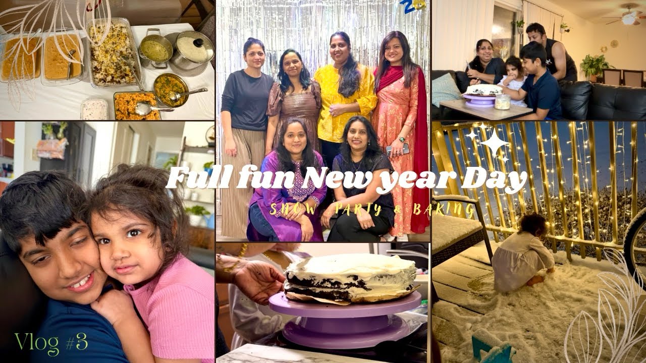 Vlog # 3✨🥰usa New Year Celebration After 15 Years 🎉 | Homemade Cake & Party Evening😍