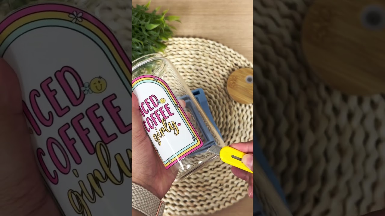 Let's make an iced coffee cup ☕️ #asmr #asmrsounds #howto