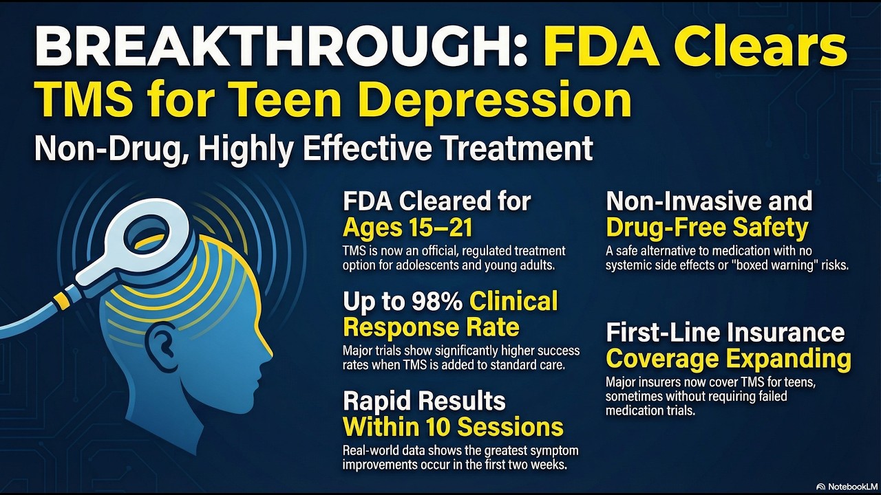 FDA Approves TMS for Adolescents! A Major Breakthrough for Teen Depression