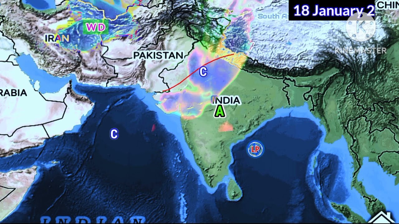 Next 25 Days Weather System Map Analysis January 2026 Western Disturbance Cyclonic Circulation. 