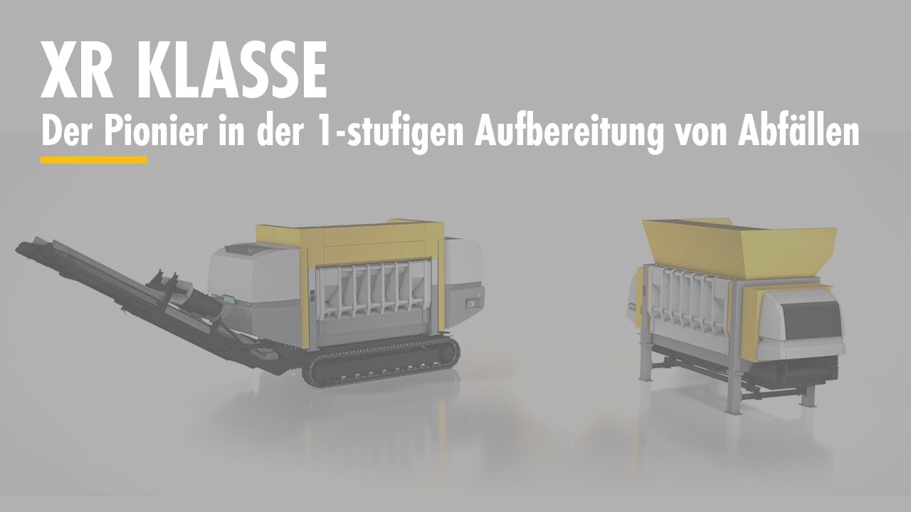 UNTHA XR Klasse - Der Pionier in der 1-stufigen Aufbereitung von Abfällen, Metall, Reifen & mehr