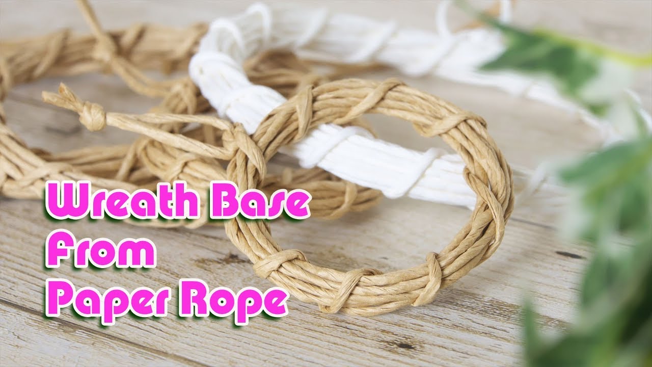 紙ひもを使った手作りリース土台（ベース）の作り方 - How to Make a Wreath Base From Paper Rope