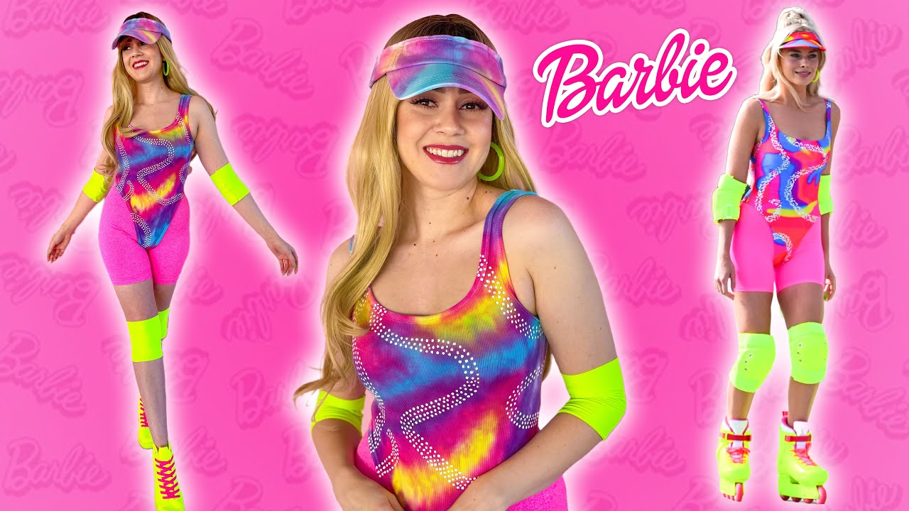 DIY BARBIE MOVIE HALLOWEEN COSTUME - ROLLER SKATING BARBIE || Lucykiins