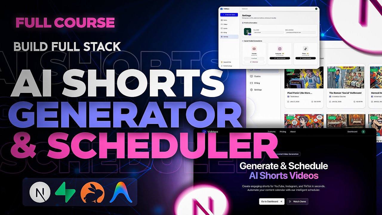 🎬 Full-Stack AI Short Video Generator & Auto Scheduler App (Next.js + Google Antigravity)