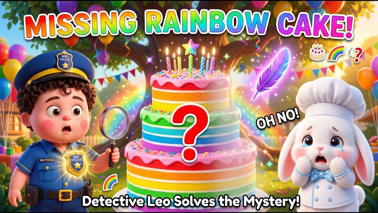 Detective Leo & The Missing Rainbow Cake! 🕵️🎂🌈 Kid Police Mystery