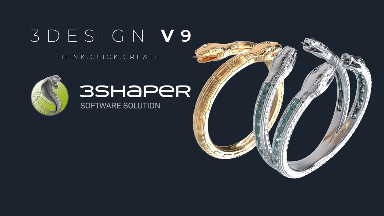 3DESIGN V9 & 3SHAPER | Tutorial Case: Making Snake Structure of Organic Jewelry