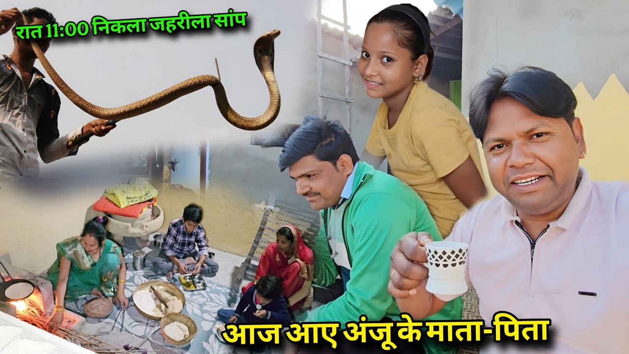 आज घर पधारे अंजू के मम्मी पापा जी | रात 11:00 बजे निकला जहरीला सांप | Soni Dharmendra Vlogs 