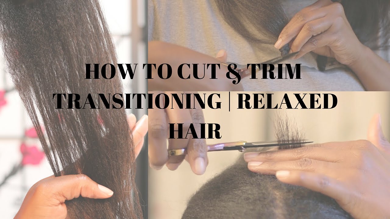 [84] How to Cut and Trim Transitioning Hair | Relaxed Hair