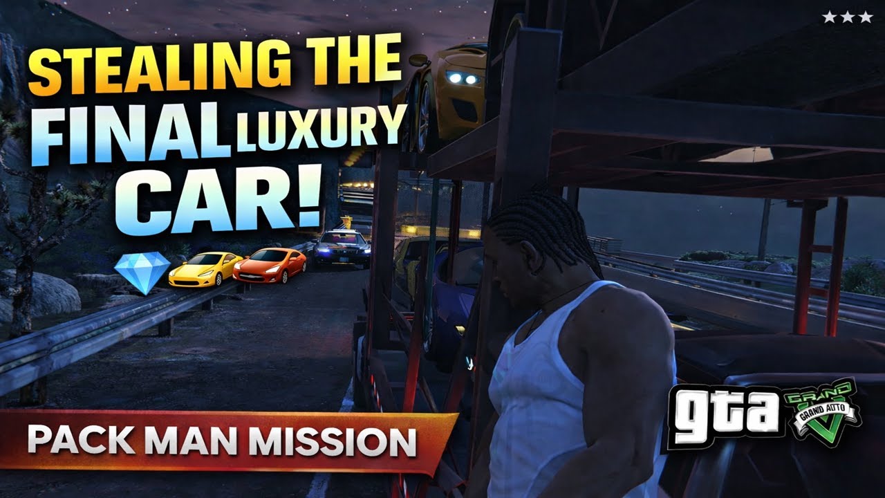 GTA V Stealing the Final Luxury Car 🚗💎 | Mission Car 5/5 – Pack Man (Story Mode) #gta5 #gaming