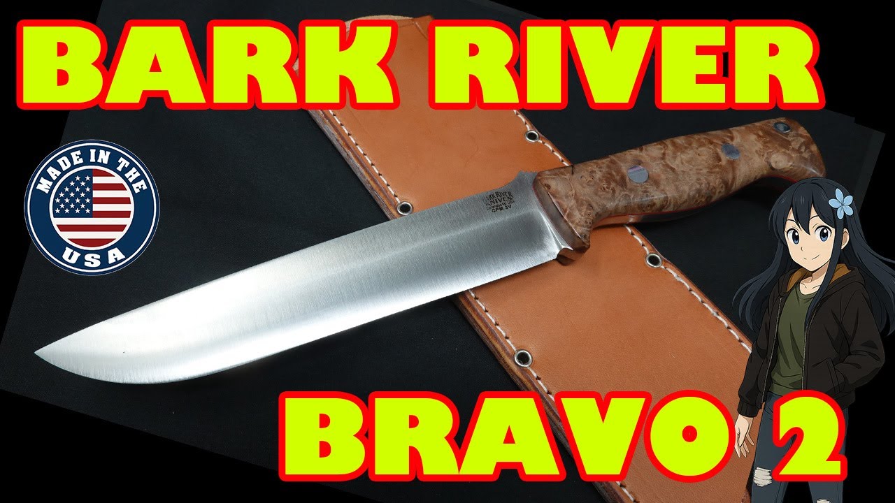 Ножи BARK RIVER Bravo 2 с большим фиксированным лезвием (CPM-3V) из натурального клена с красным ...
