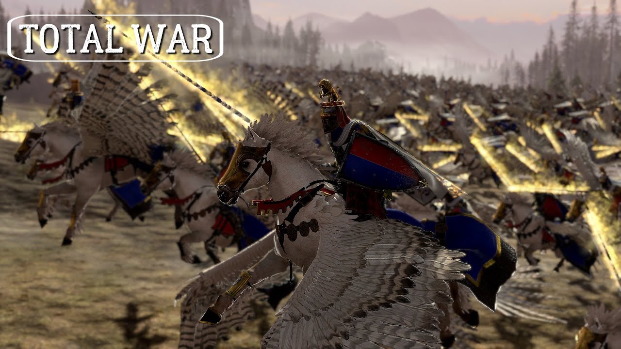Massive Battle | Pegasus Knights of Bretonnia |   Norsca vs  Bretonnia | cinematic total war