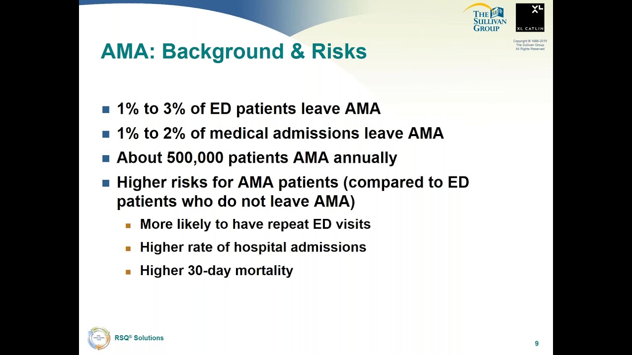 Patients Who Leave Against Medical Advice: Why Not Just Let Them Go