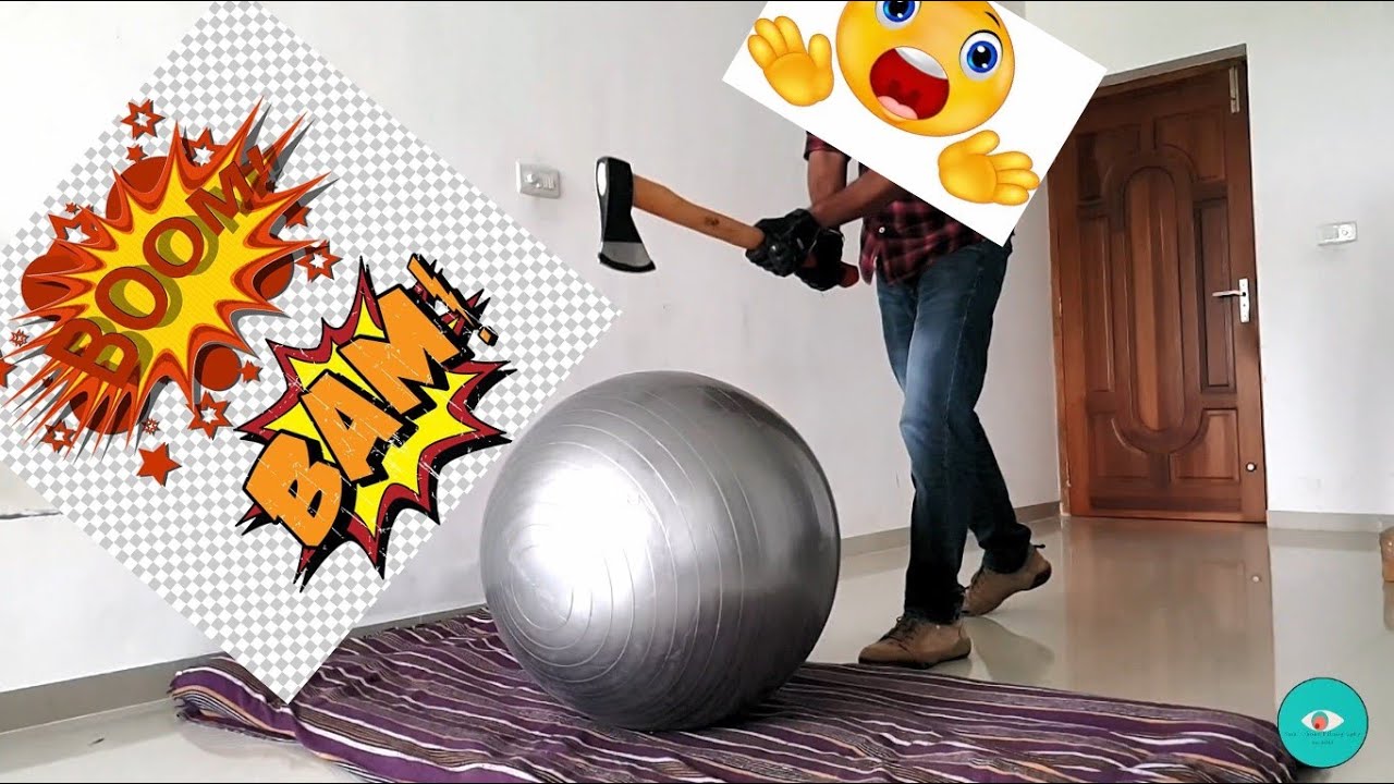 Can A Gym Ball Burst?😱😱😱Watch Out In Slow Motion💥💥💥Samsung Galaxy S10 Slow Motion