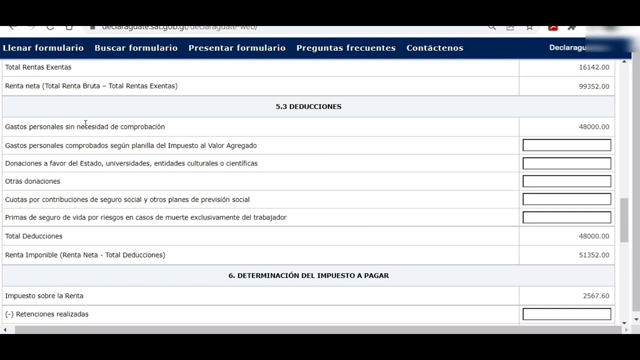 Llenado del Formulario de Declaración del ISR anual. Educadores de Guatemala