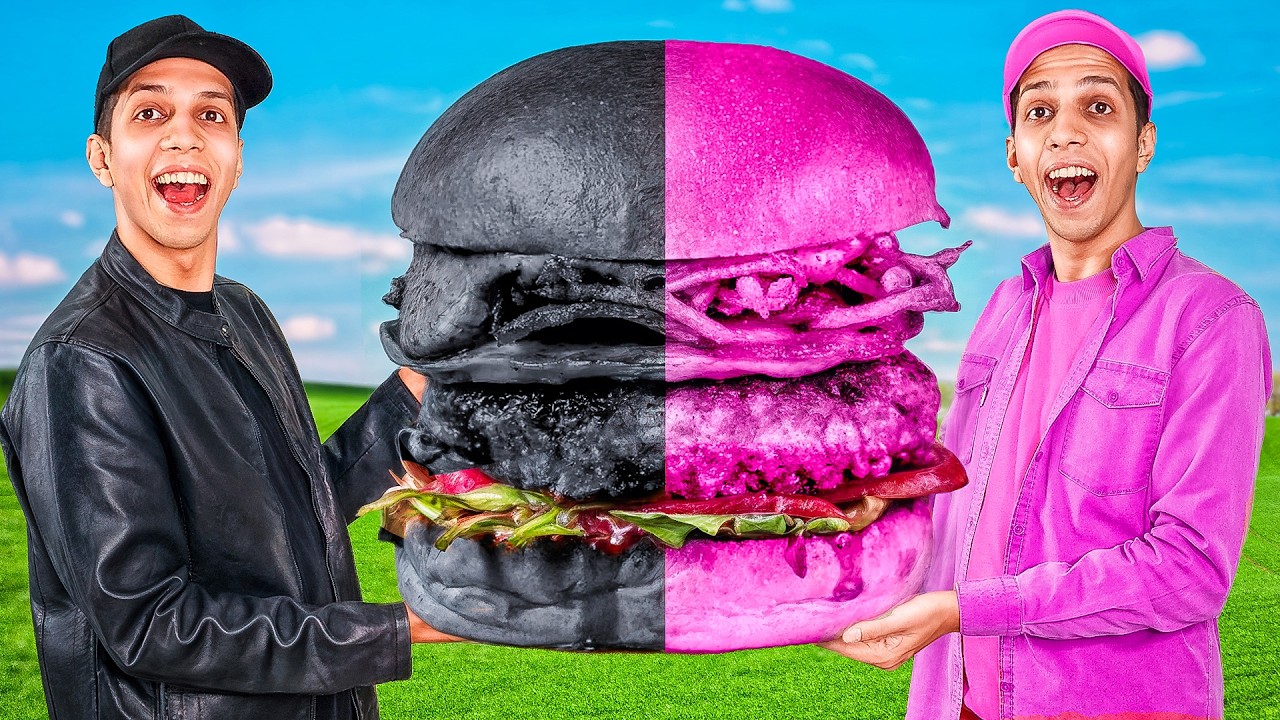 رفتم رستوران سیاه و صورتی با لباس همون رنگ
