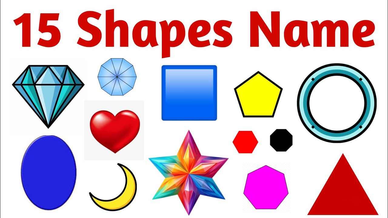 15 Shapes Name for Kids | Learn Shapes in English and Hindi | Shapes for Children