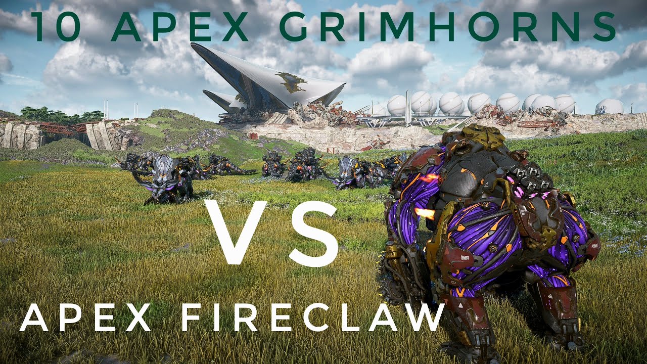 10 Apex Grimhorns vs Apex Fireclaw: Horizon Forbidden West