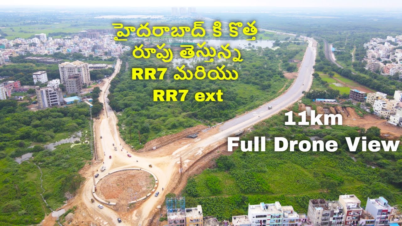 Start to end complete drone view of RR7 and RR7 extension | #rr7 | #hyderabad
