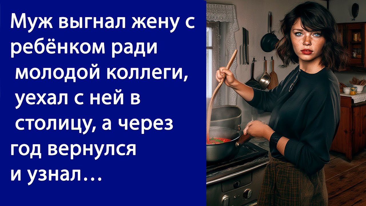 Муж выгнал жену с ребёнком ради молодой коллеги, уехал с ней в столицу, а через год вернулся и узнал