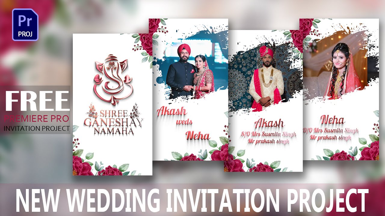 New Wedding Invitation Project | Free Premiere Pro Template