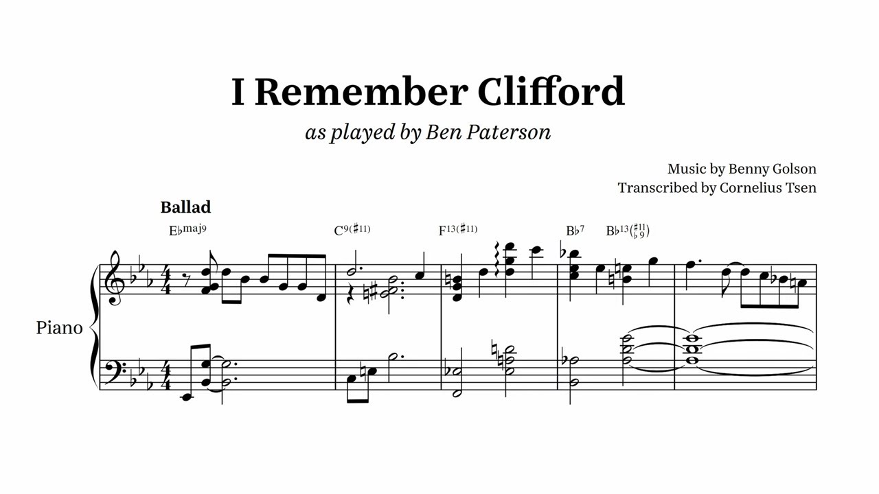 I Remember Clifford - Ben Paterson (Free PDF)