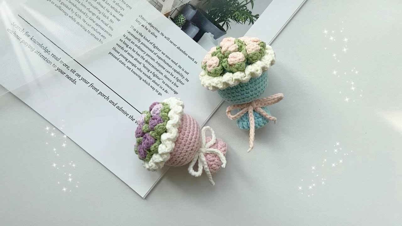 Part one- How to Crochet Mini Floral Bouquet💐｜Handmade Flowers｜Crochet Tutorial｜Beginner Friendly