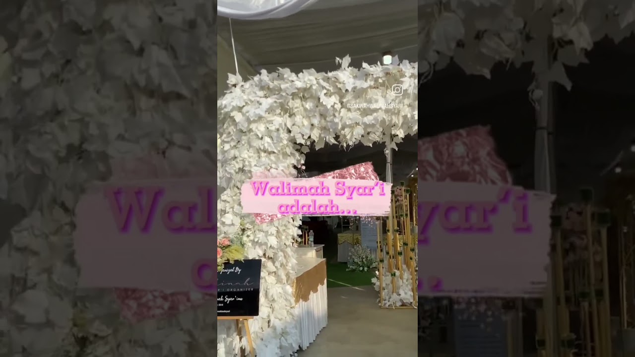 Apa Itu Walimah Syar'i? #walimahsyari #wedding #nikah #walimahsyarijogja #weddingorganizer #dekorasi