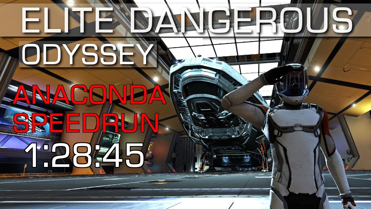 Elite Dangerous: Odyssey - Anaconda Speedrun #2 - in 1:28:45