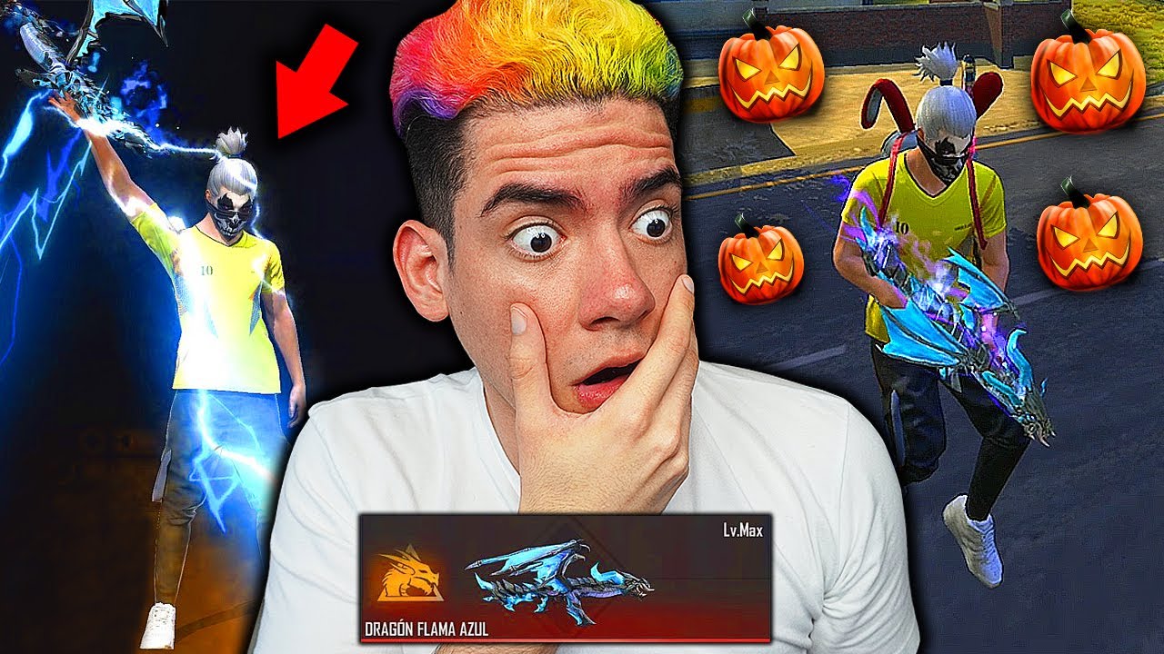 ME ENAMORE DE LA NUEVA MEJOR ARMA DE FREE FIRE AK FLAMA AZUL EVOLUTIVA *impactante* | TheDonato