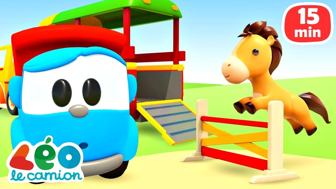 Transport pour des animaux de ferme 🚜 Dessin anim&eacute; en fran&ccedil;ais | L&eacute;o le camion curieux
