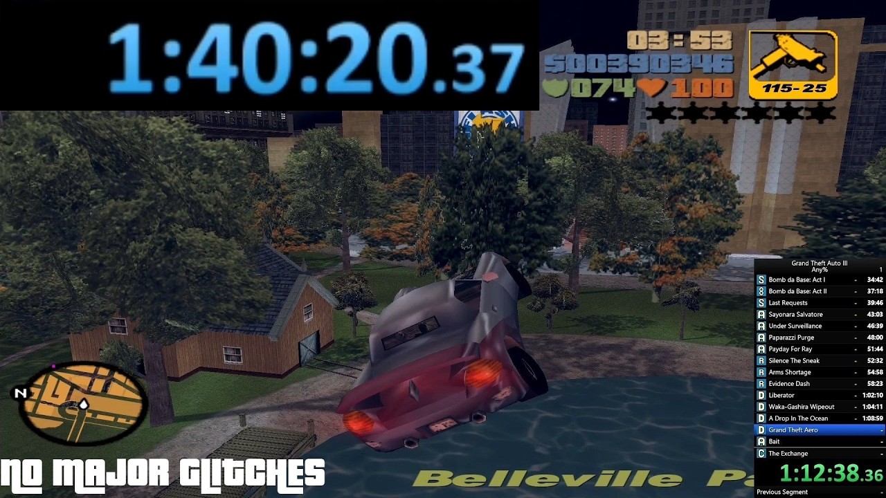 1:40:20 - GTA III Speedrun (No Major Glitches) - First Run
