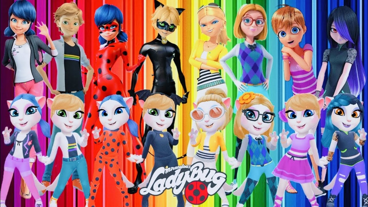 🌈 MIRACULOUS LADYBUG 🐞➕ ANGELA 2 | Marinette and Adrain with Their Evil Character | New Tutorial 