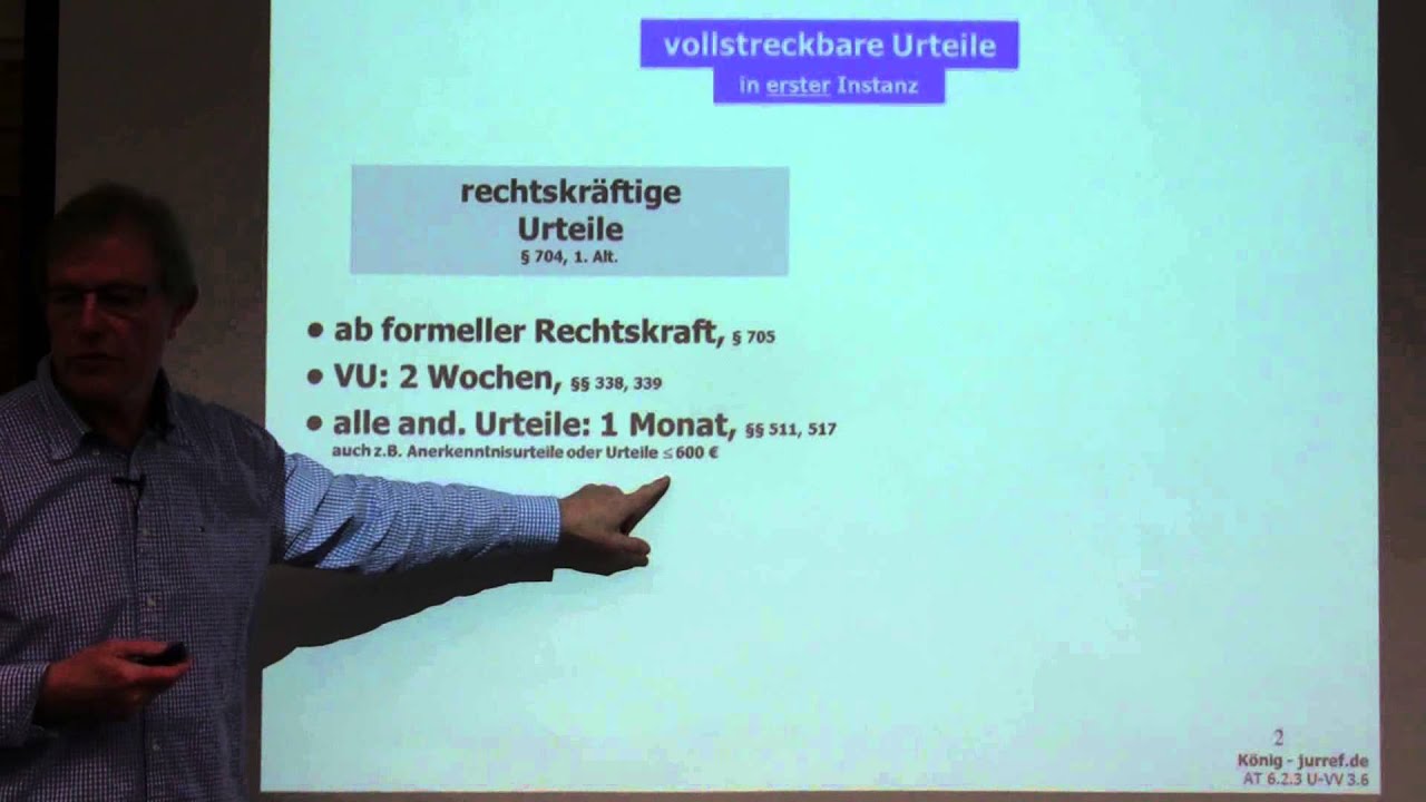 AT 6.2.3.1 vorl. Vollstrbk: formelle Rechtskraft