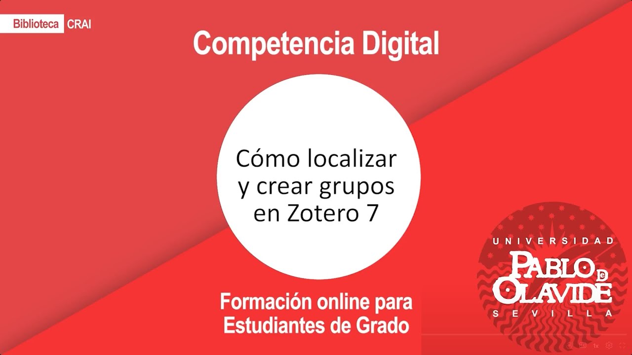 Cómo localizar y crear grupos en Zotero 7