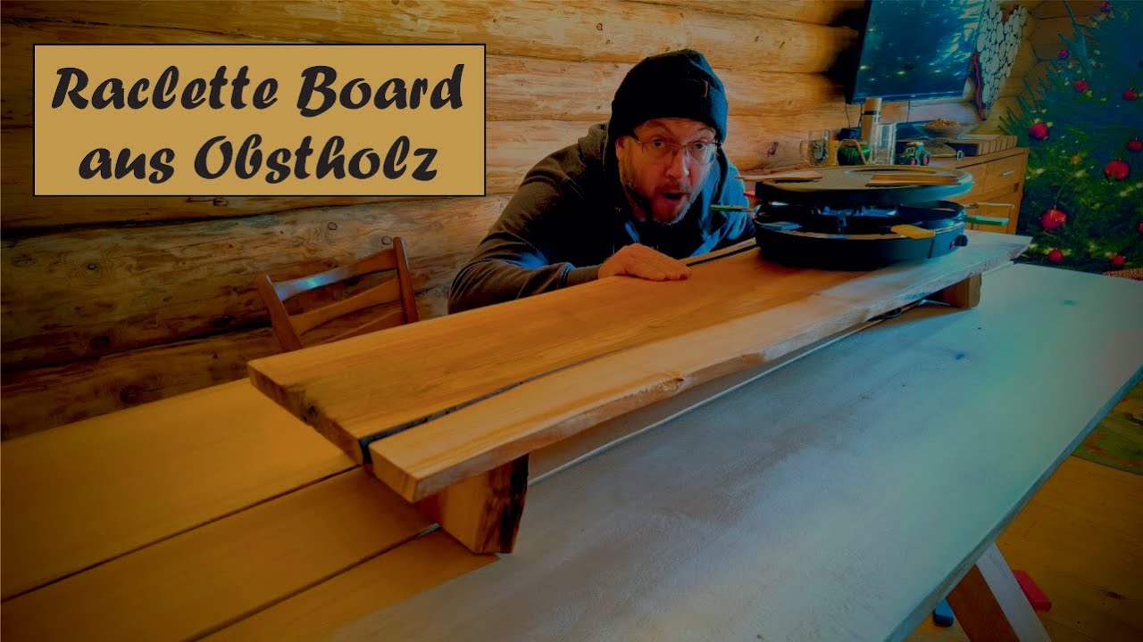 Raclette Board aus Obst Holz - Was eine Optik #blockhaus #raclette #diy