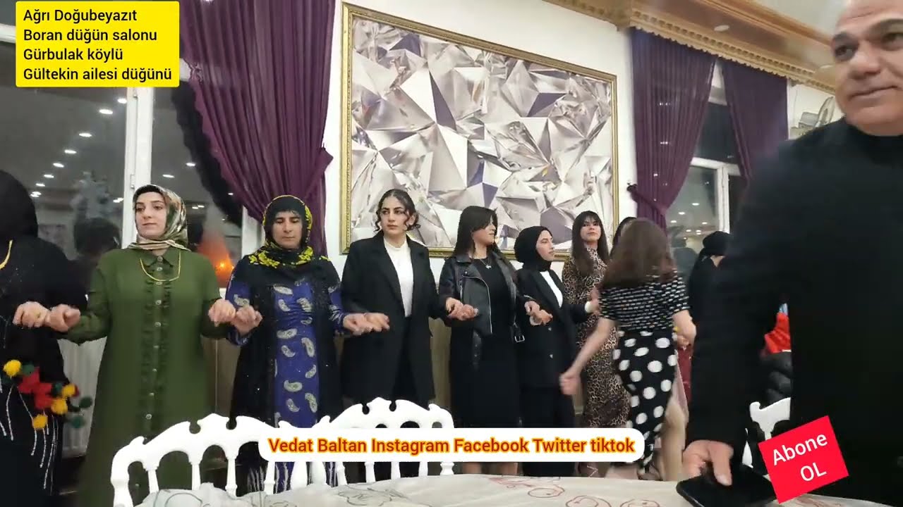 Ağrı Doğubeyazıt Boran düğün salonu Gürbulak köylü Emircan Gültekin düğünü video